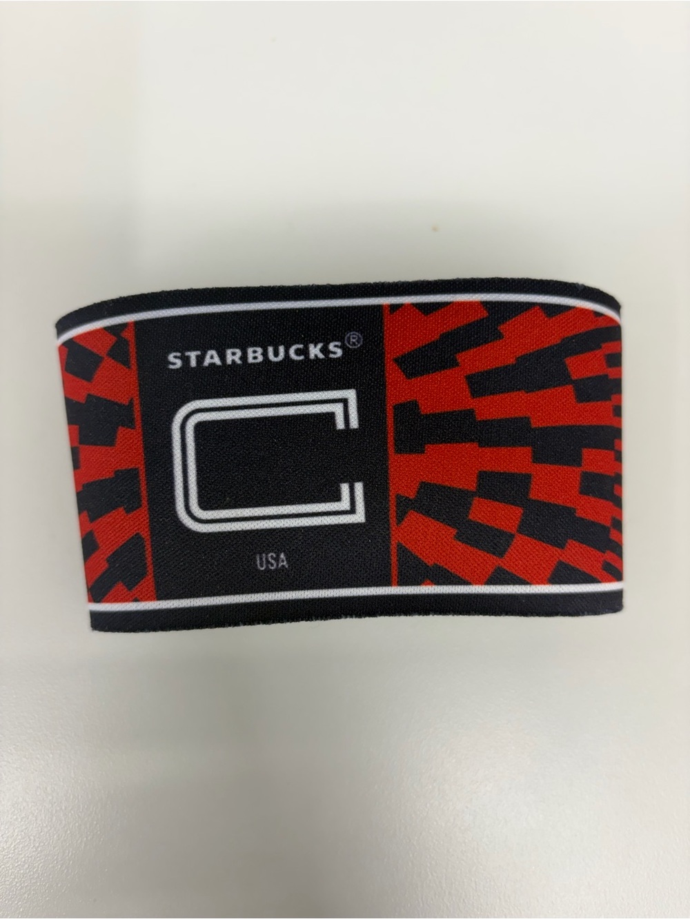 Starbucks World Cup Black and Red Graphic Cup Sleeve